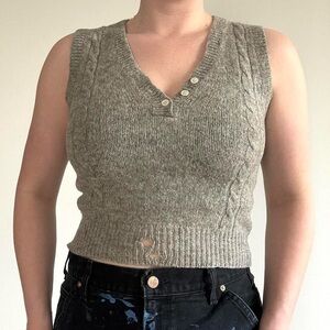 L.L. Bean Gray Wool Sweater Vest